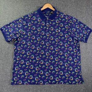 Polo Ralph Lauren Polo Men 4XLT Ssl Psh Flamingo Island Pineapple Aloha AOP